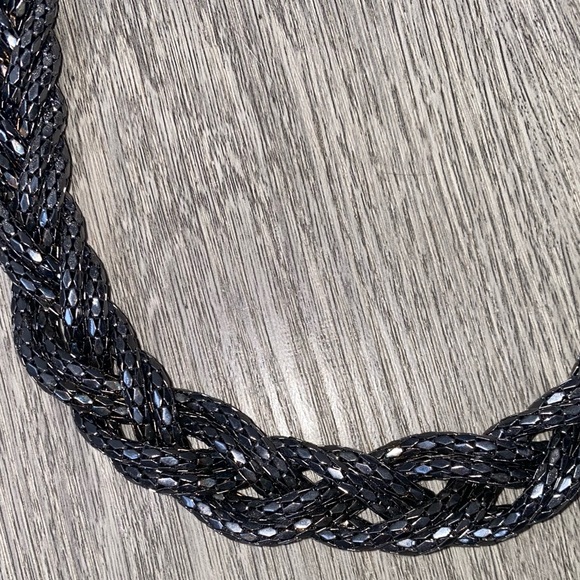 Express Silver Beaded Statement Necklace - Picture 3 of 4